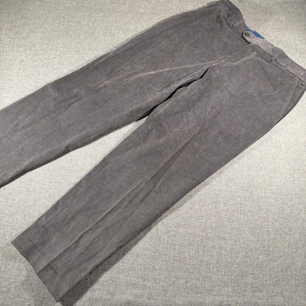 Lauren Ralph Lauren Corduroy Pants Mens 35x30 Gray Straight Leg Stretch Trousers